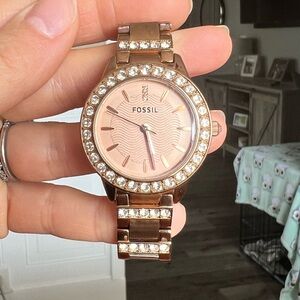 Rose gold Fossil Watch
